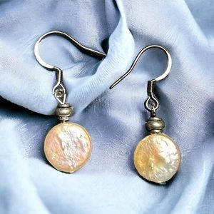 Handmade Pearl dangle earrings